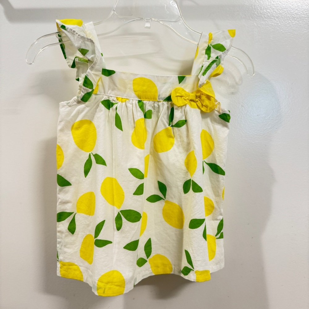 New Lemon Print Sleeveless Top
